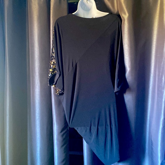 Eien USA Black and gold sequined tunic…size medium - Picture 6 of 10